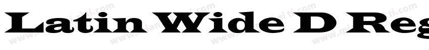 Latin Wide D Regular字体转换